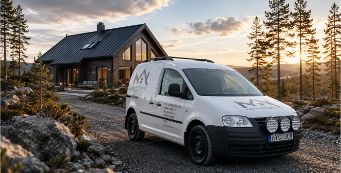 NM Fastighetsservice AB vid fjällhus i Idre