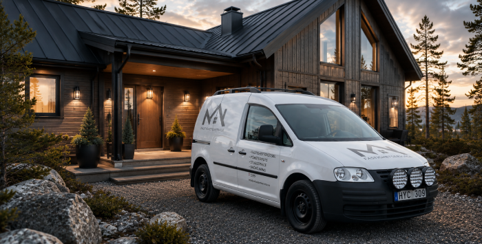 NM Fastighetsservice AB vid fjällhus i Idre